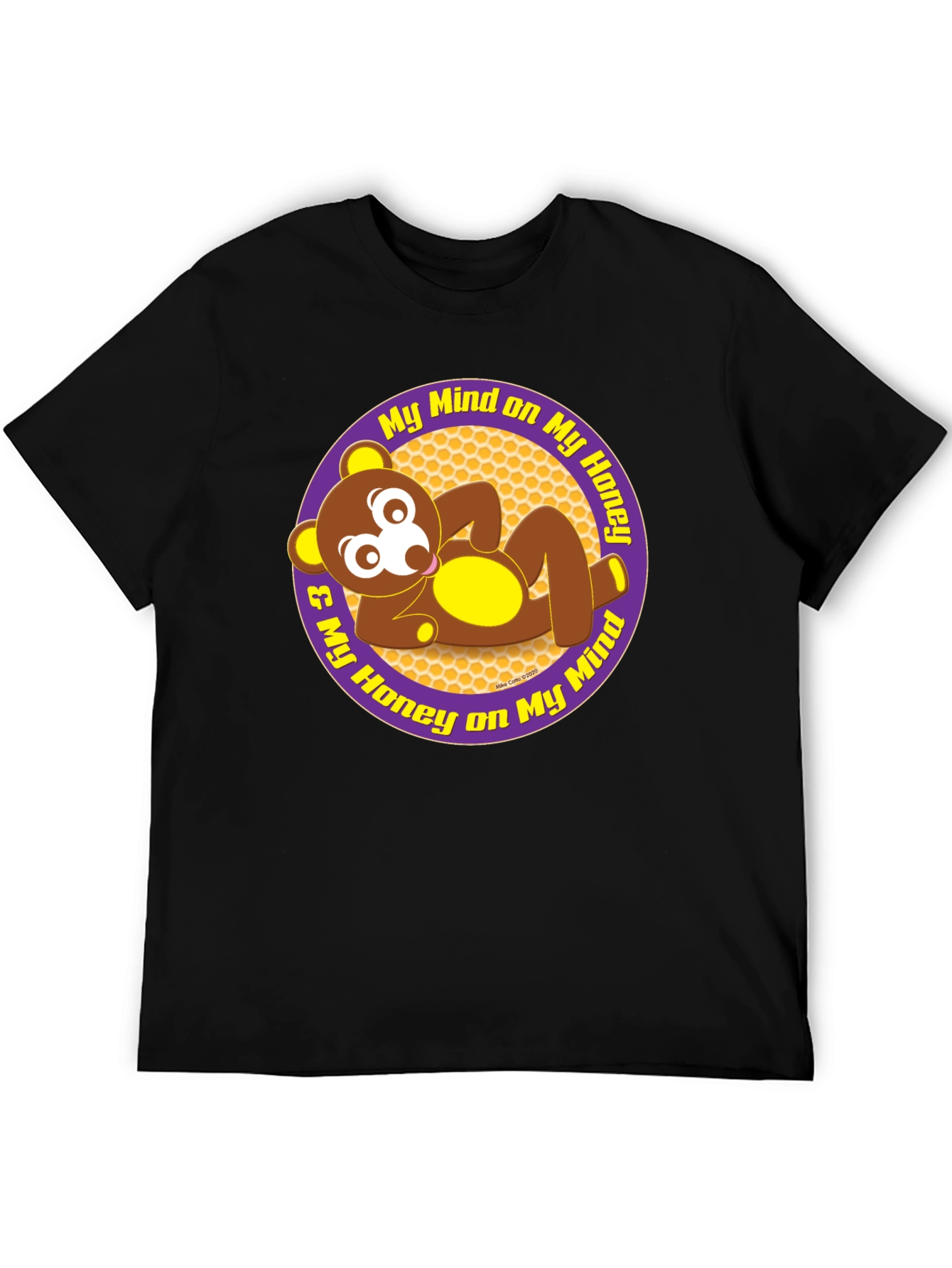 Black My Honey Bear Mind T-Shirt - Soft Cotton Tee view 5