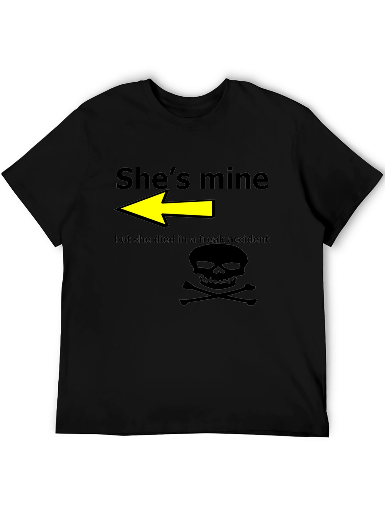 Black Humorous "She's Mine" Graphic T-Shirt view 5