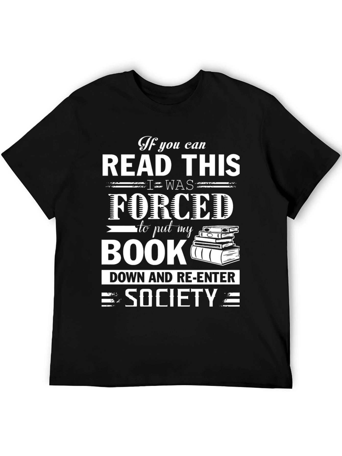 Black If You Can Read This Book Lover T-Shirt view 5