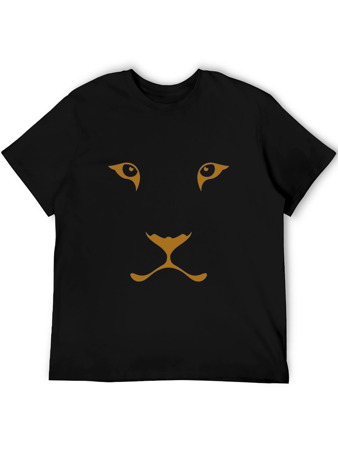 Black Lion Face Graphic T-Shirt - Stylish Menswear view 5