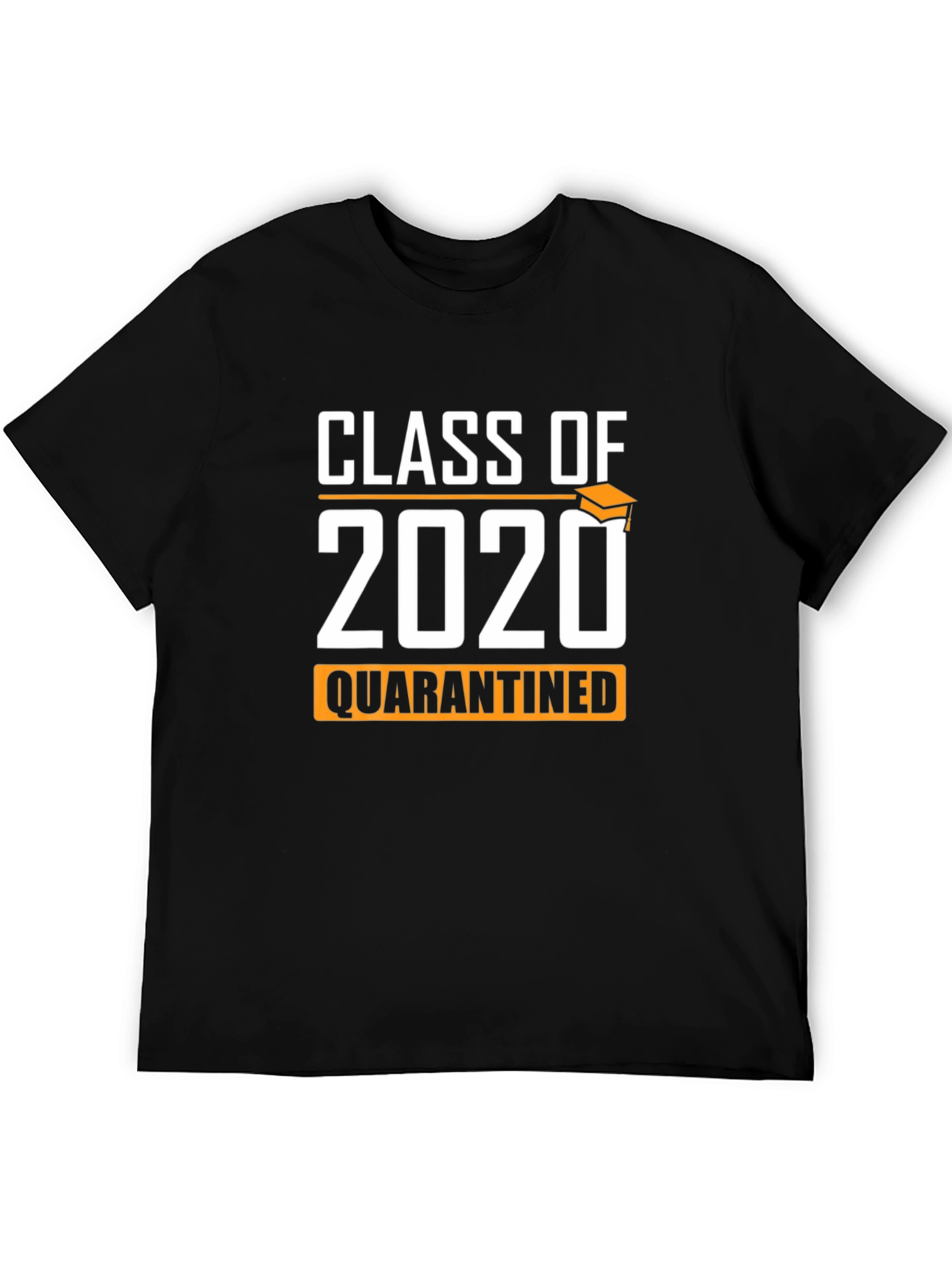Black Class of 2020 Quarantined T-Shirt view 5