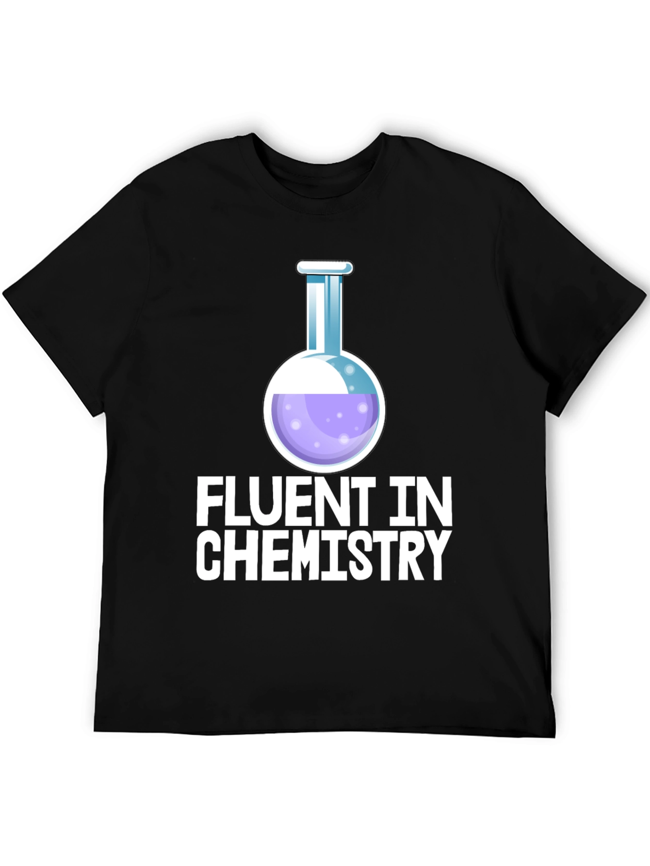 Black Fluent In Chemistry T-Shirt view 5