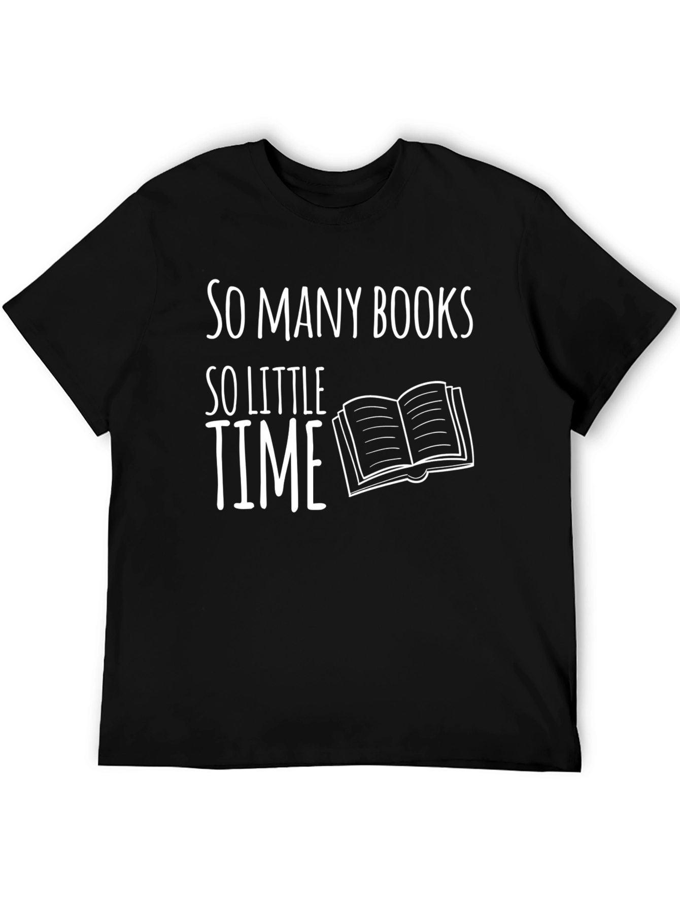 Black So Many Books So Little Time Graphic T-Shirt view 5
