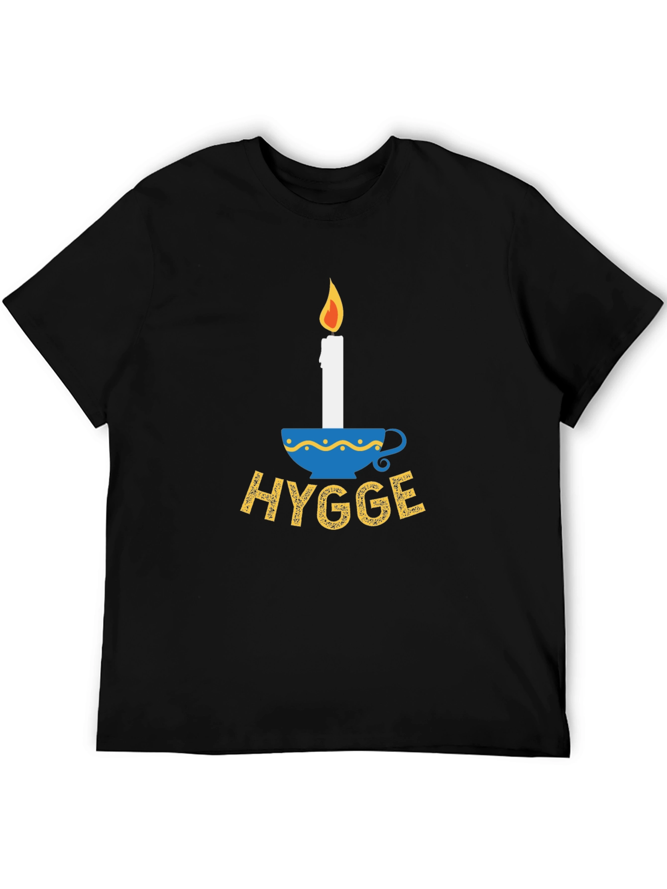 Black Hygge Candle Comfort Graphic Tee view 5