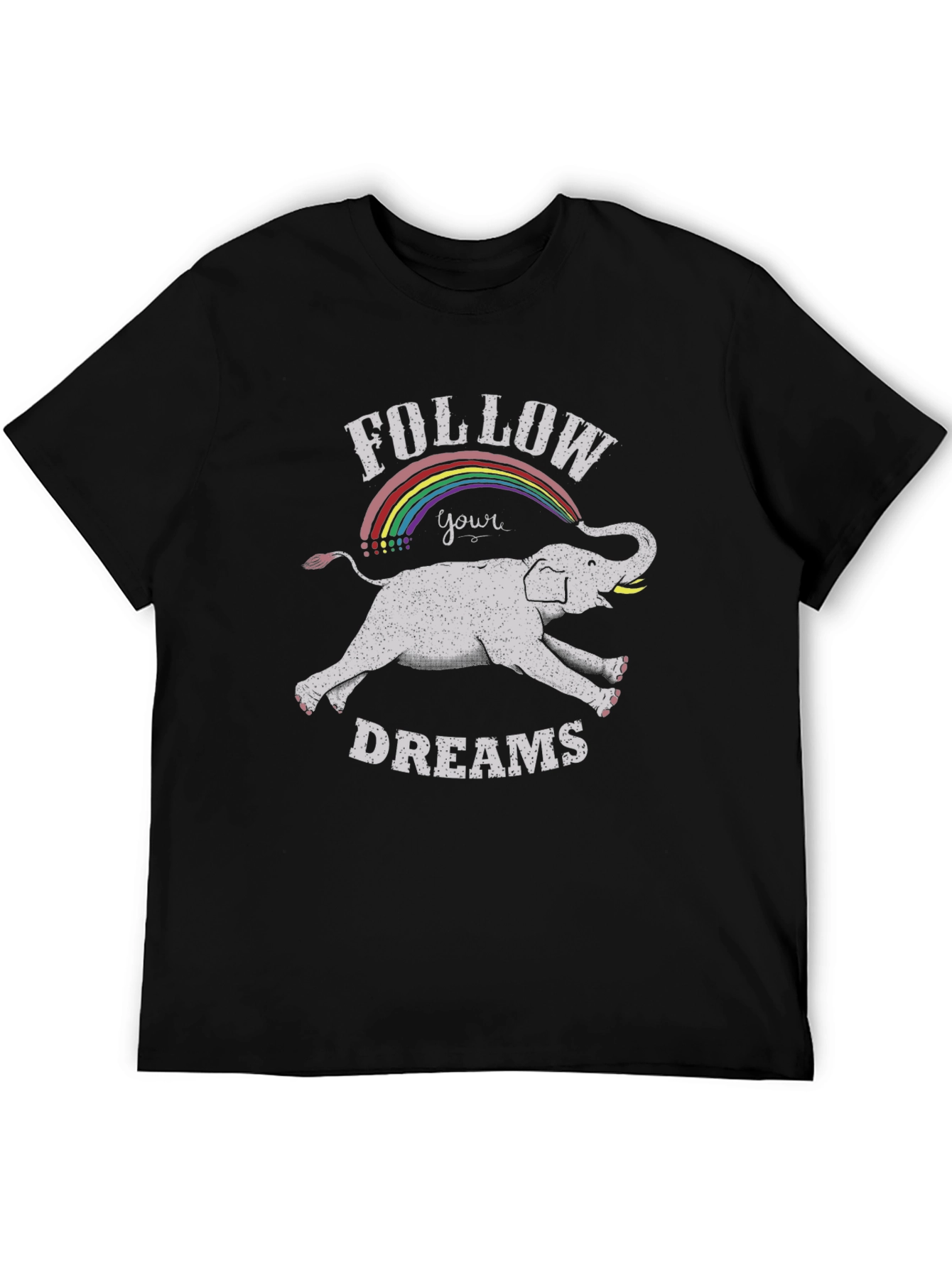 Black Follow Your Dreams Elephant T-Shirt view 5
