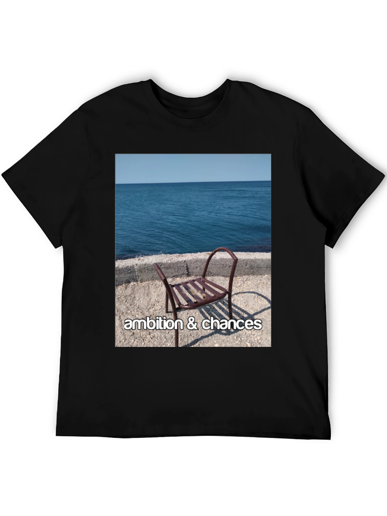 Black Ambition & Chances Beach Scene T-Shirt view 5