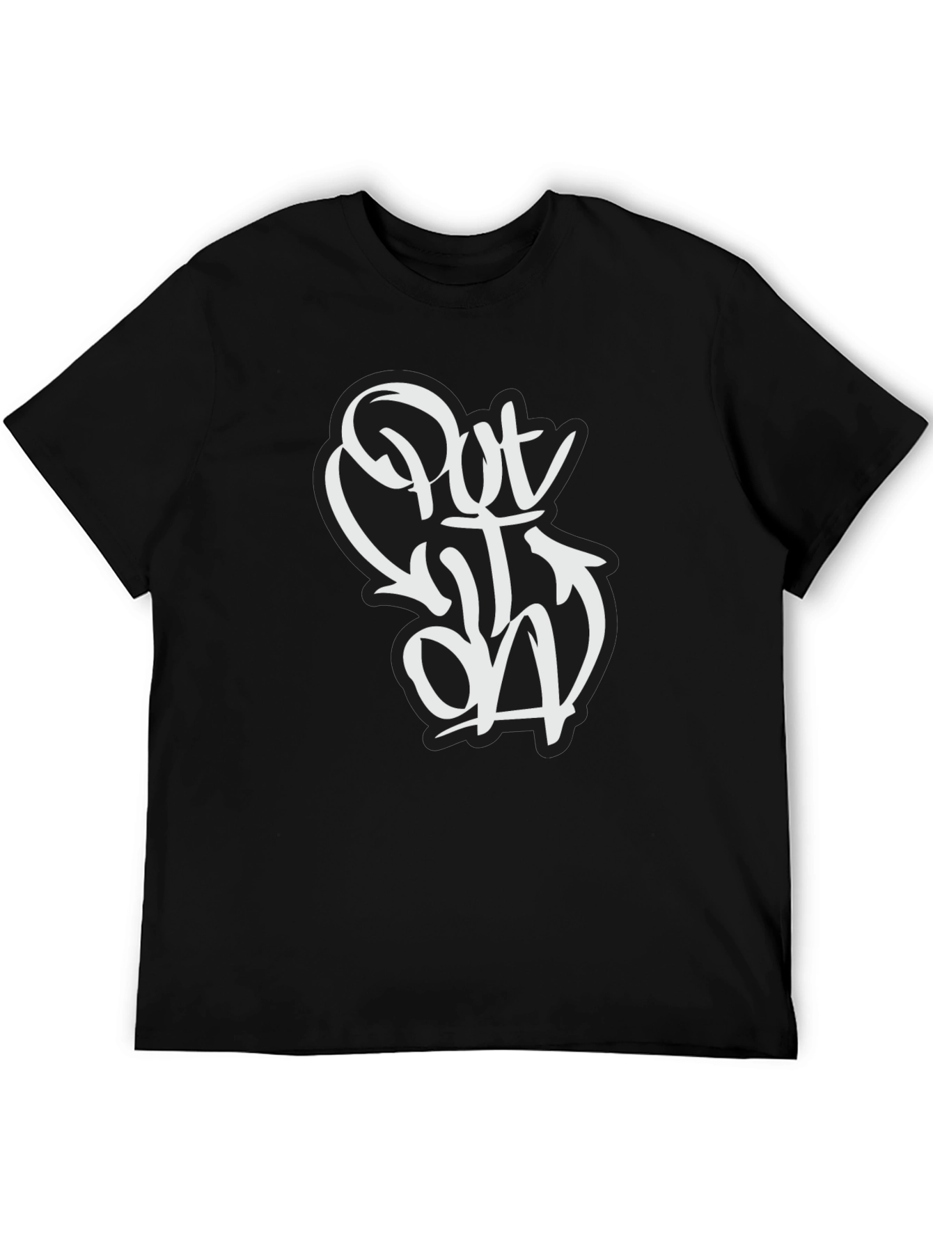 Black Put It On Black Graphic Tee - Urban Style view 5
