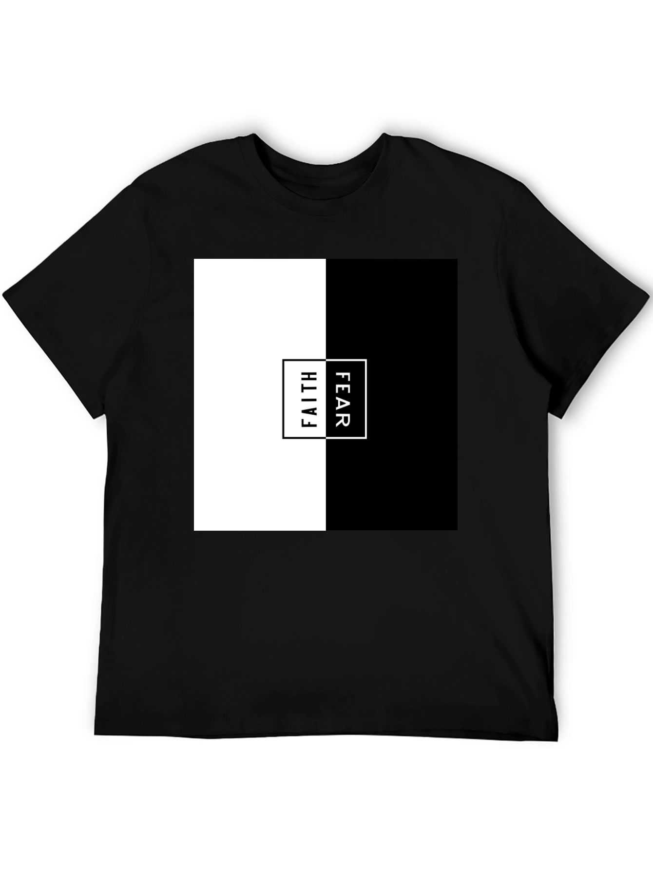 Black Faith Over Fear Graphic Tee - Mens Black T-Shirt view 5