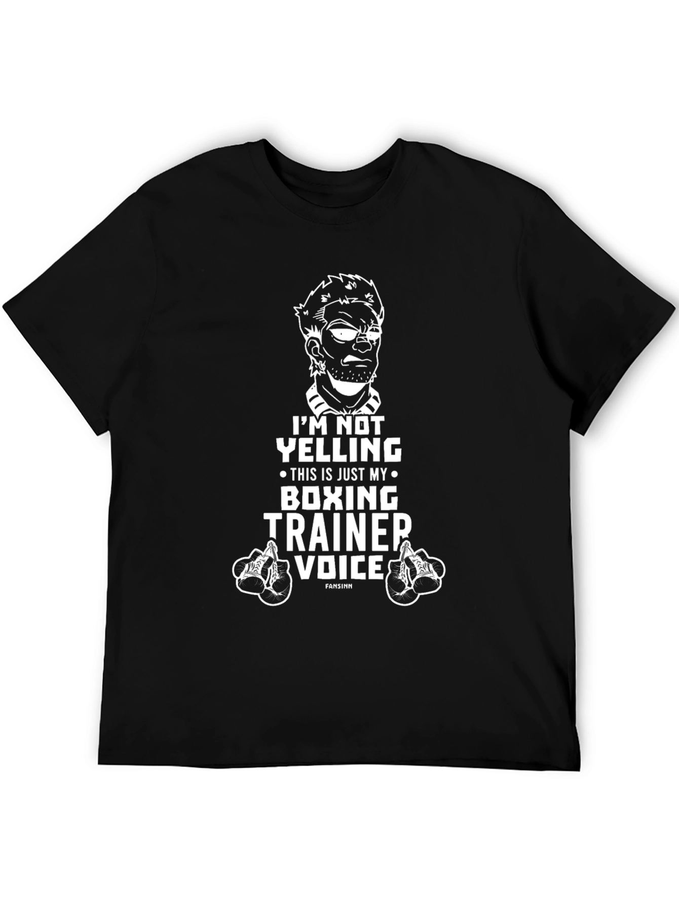 Black Boxing Trainer Voice T-Shirt view 5