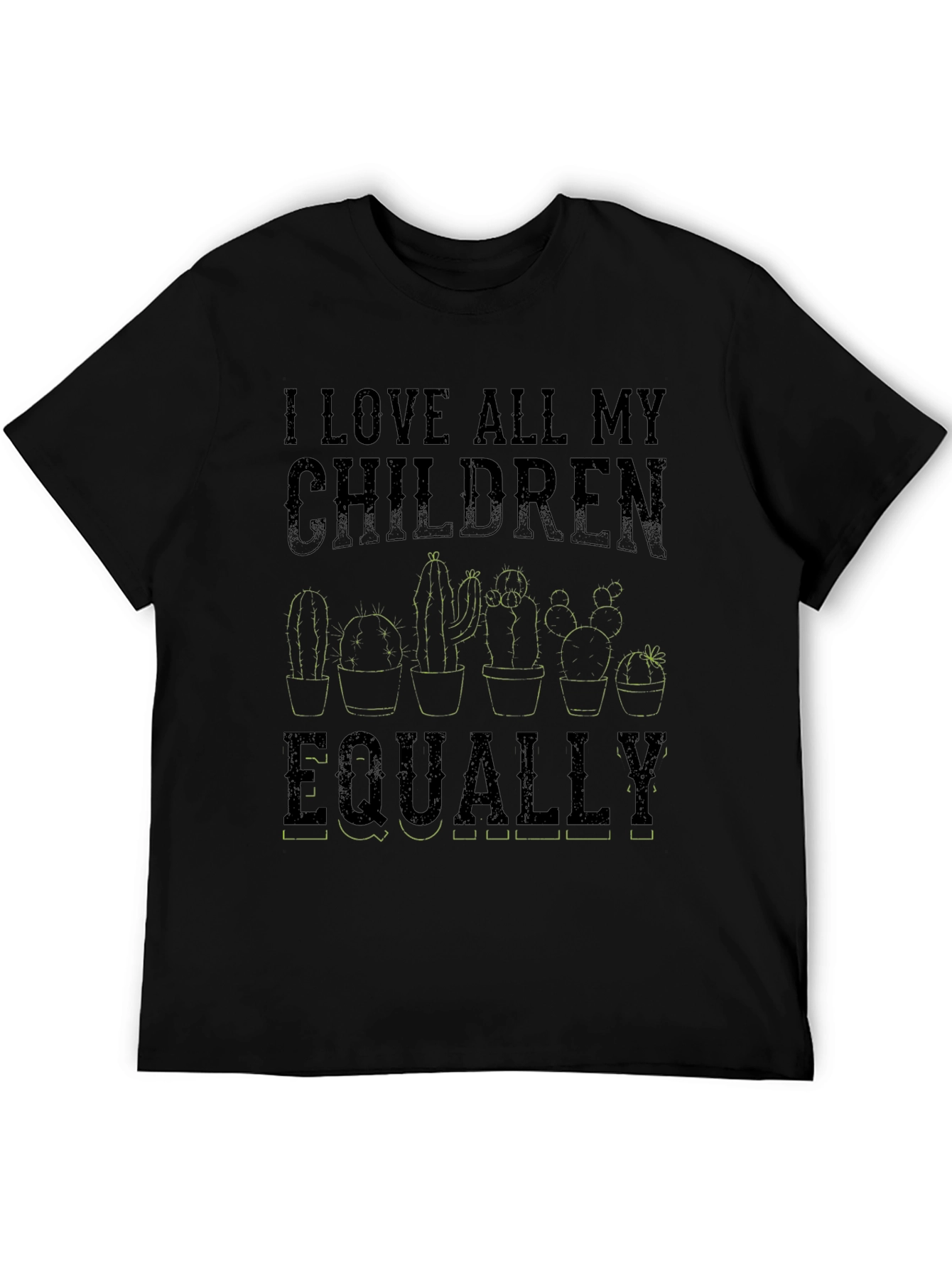 Black I Love All My Children Equally Cactus Graphic Tee view 5