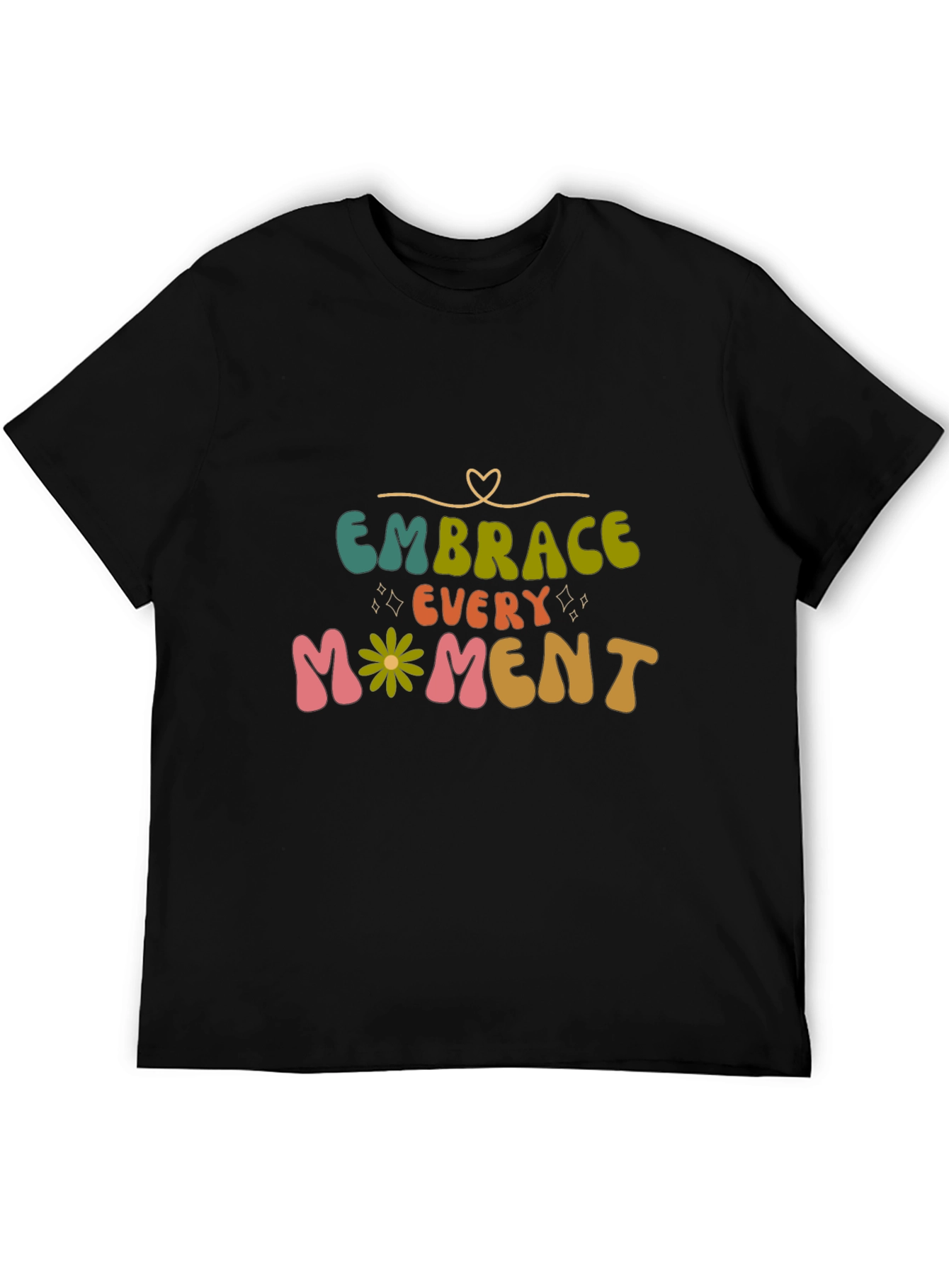 Black Embrace Every Moment Graphic Tee view 5