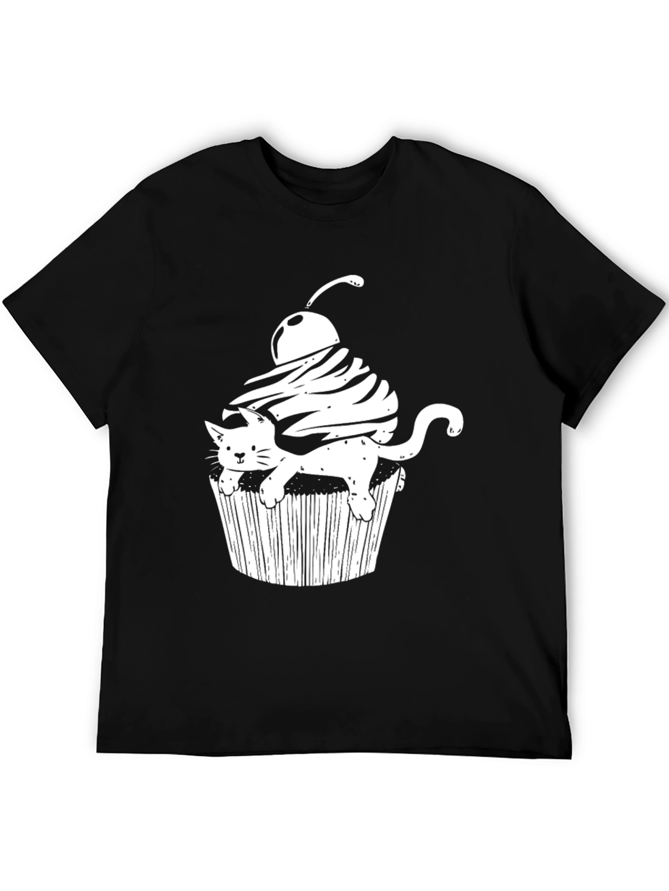Black Cat Cupcake Graphic Tee view 5