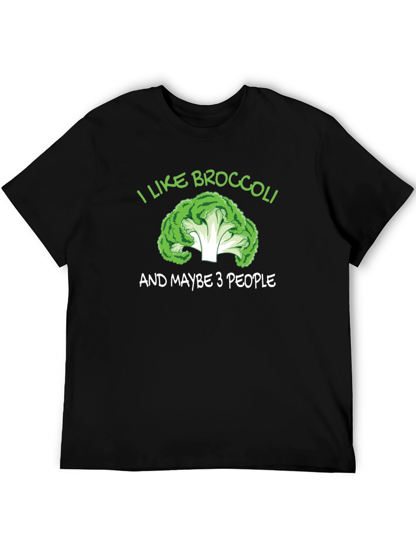 Black I Like Broccoli T-Shirt Funny Graphic Tee view 5