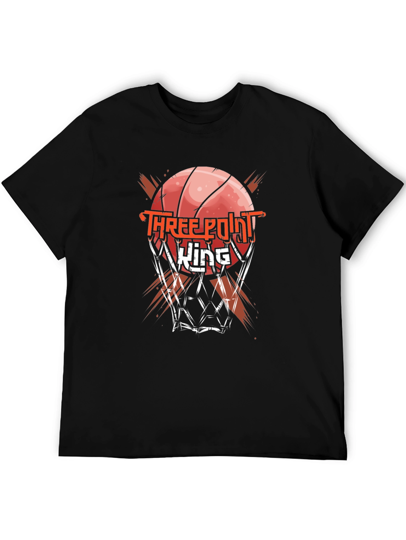 Black Three Point King Black Graphic T-Shirt view 5