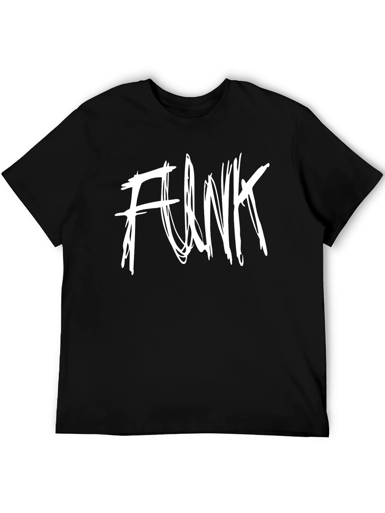 Black Funky Graphic Tee - Black Cotton T-Shirt view 5