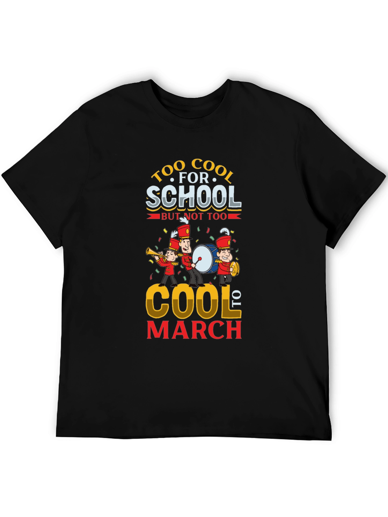 Black Cool Marching Band T-Shirt view 5