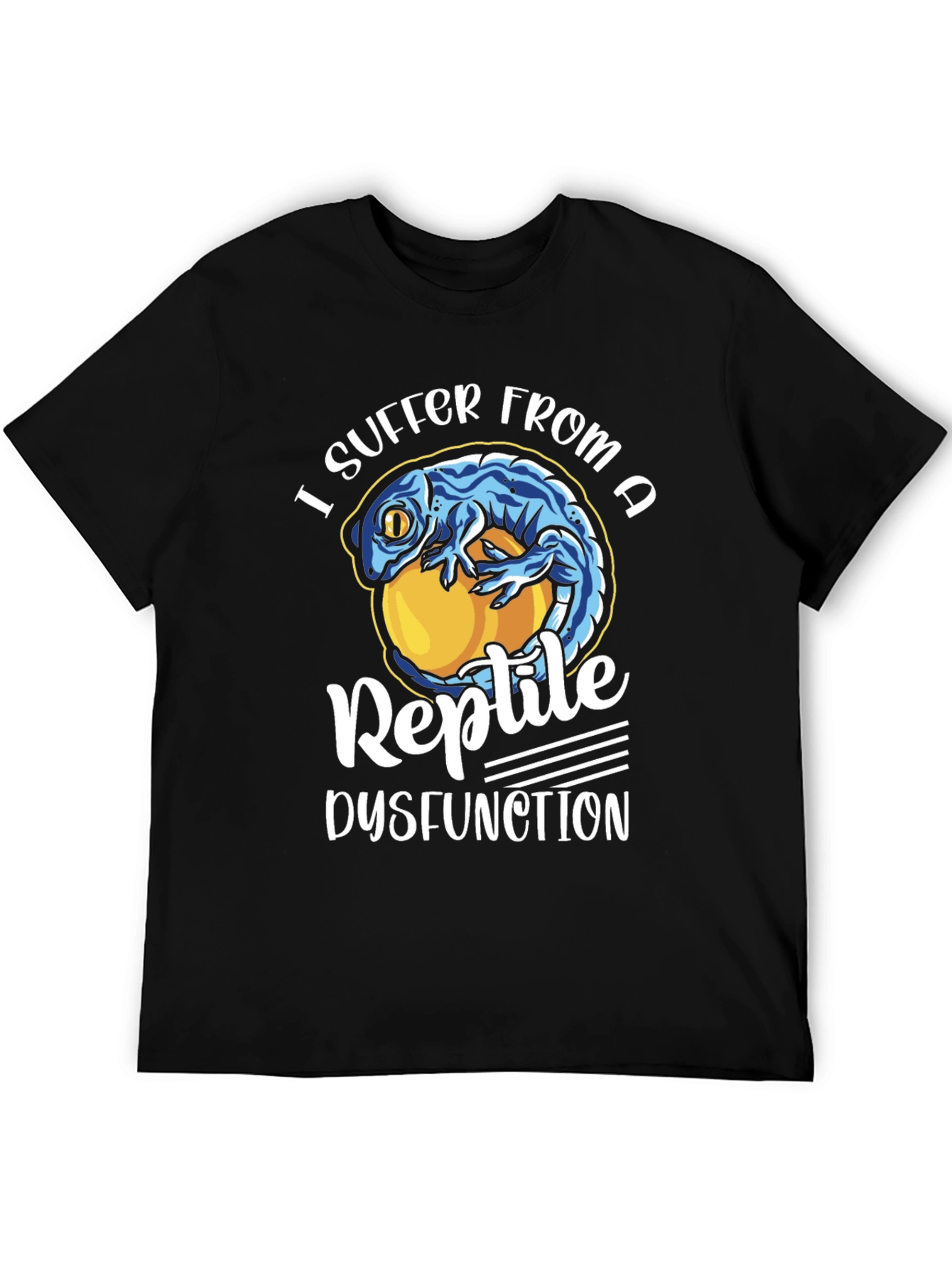 Black Reptile Dysfunction T-Shirt - Funny Lizard Lover Tee view 5