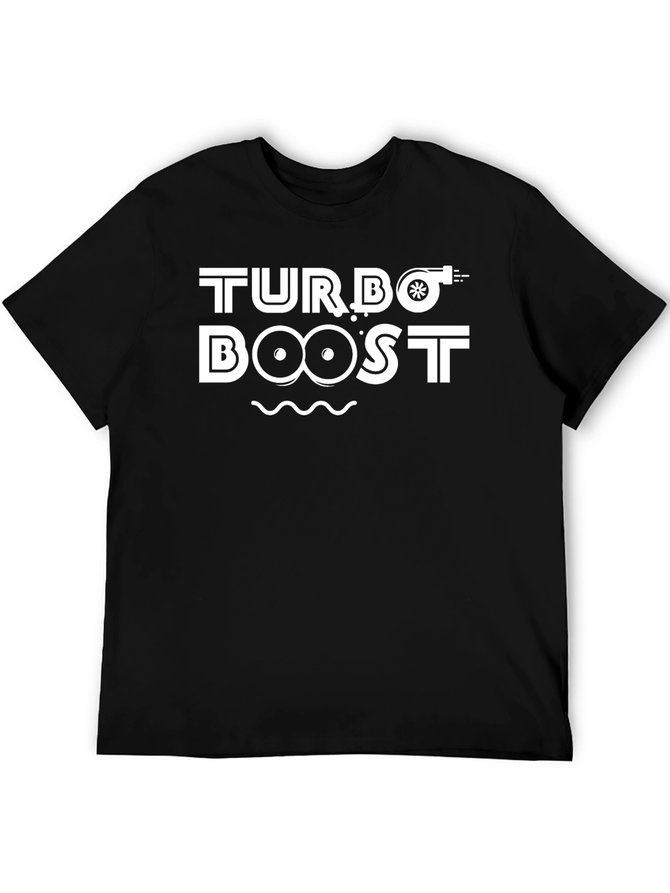 Black Turbo Boost Black Graphic T-Shirt view 5