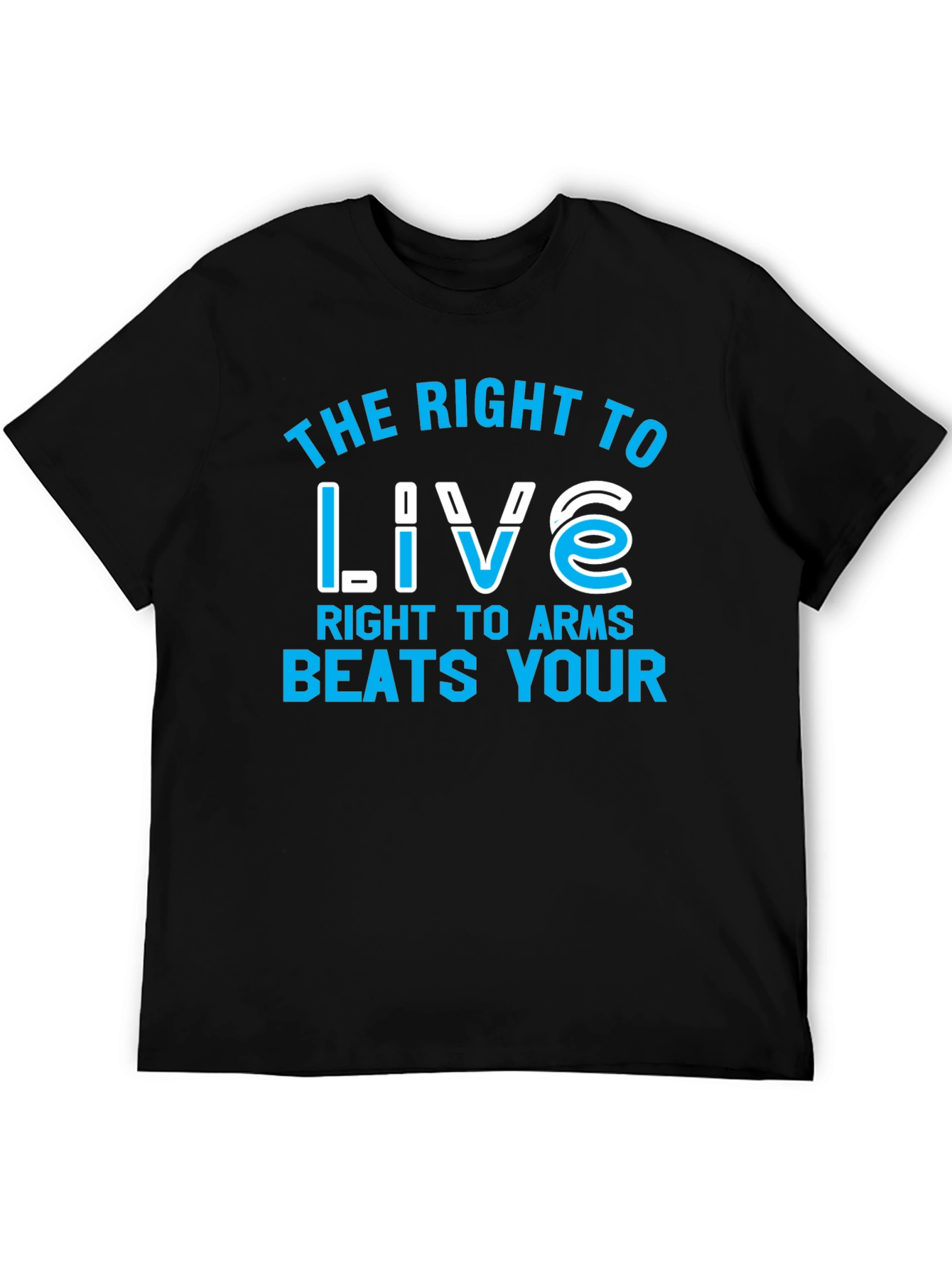 Black The Right to Live Graphic Tee view 5