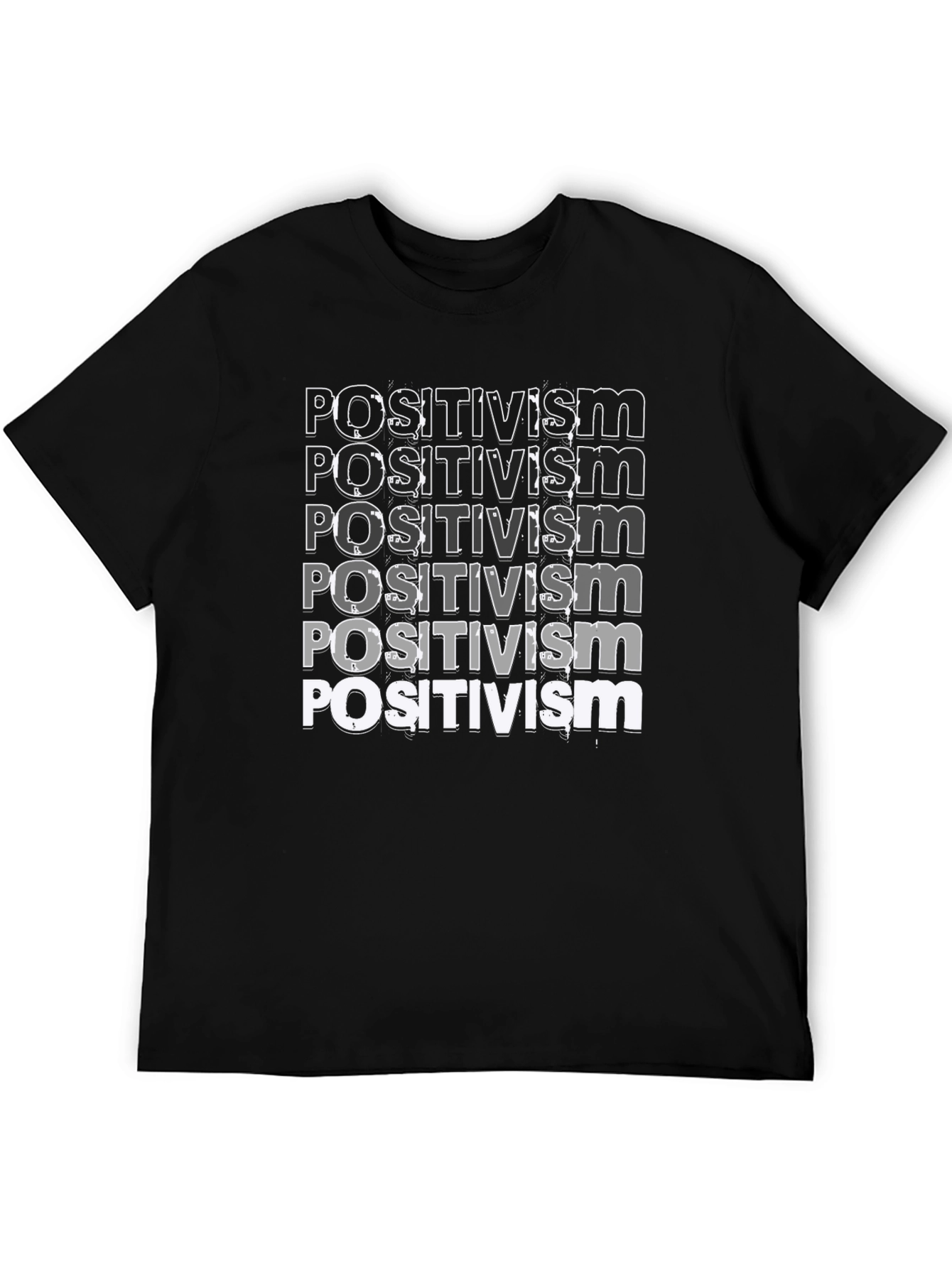 Black Positivism Graphic Tee - Black Cotton T-Shirt view 5