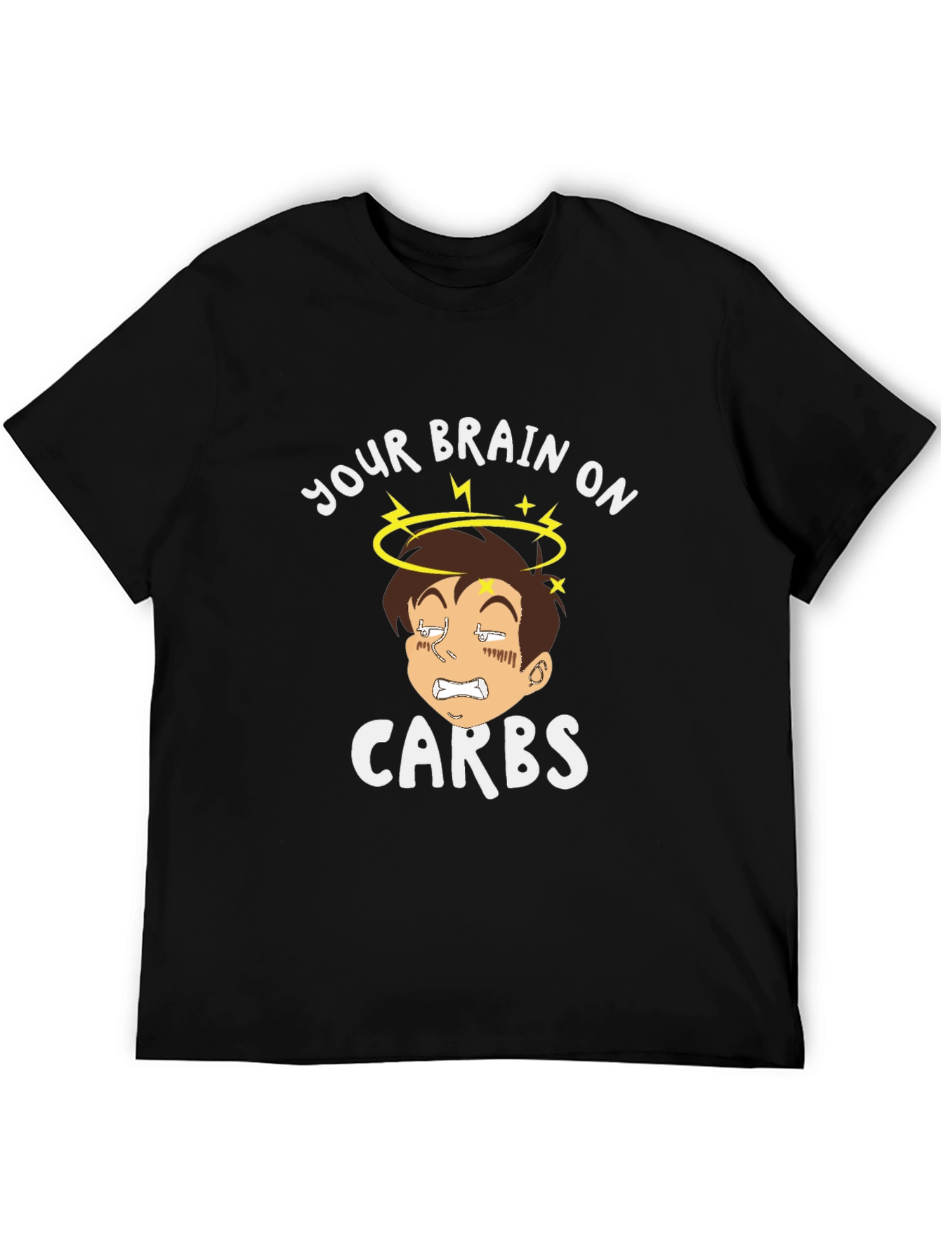 Black Your Brain On Carbs Graphic T-Shirt view 5