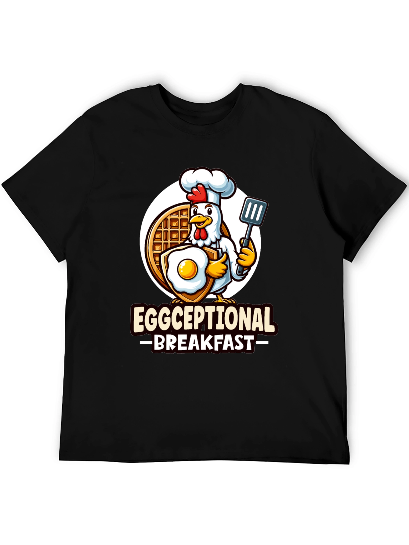 Black Eggceptional Breakfast T-Shirt - Chicken Chef! view 5