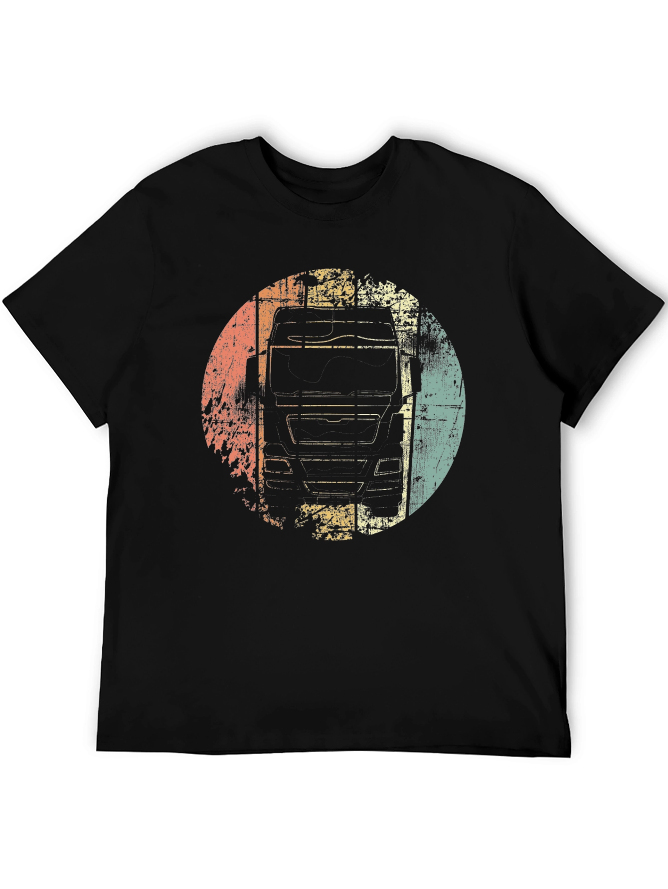 Black Vintage Truck Graphic Tee - Black view 5