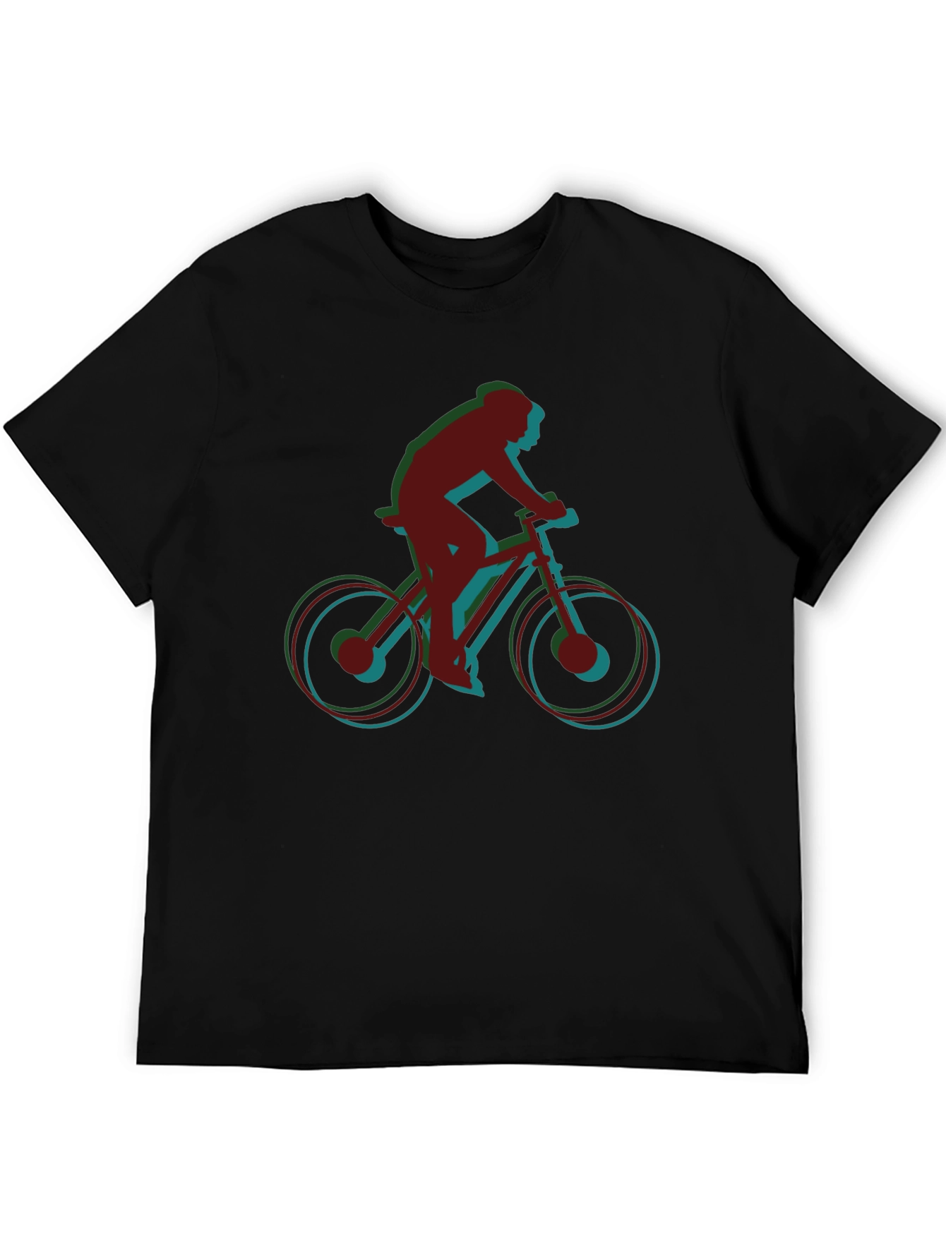 Black Biker Silhouette Graphic Tee - Ride in Style view 5
