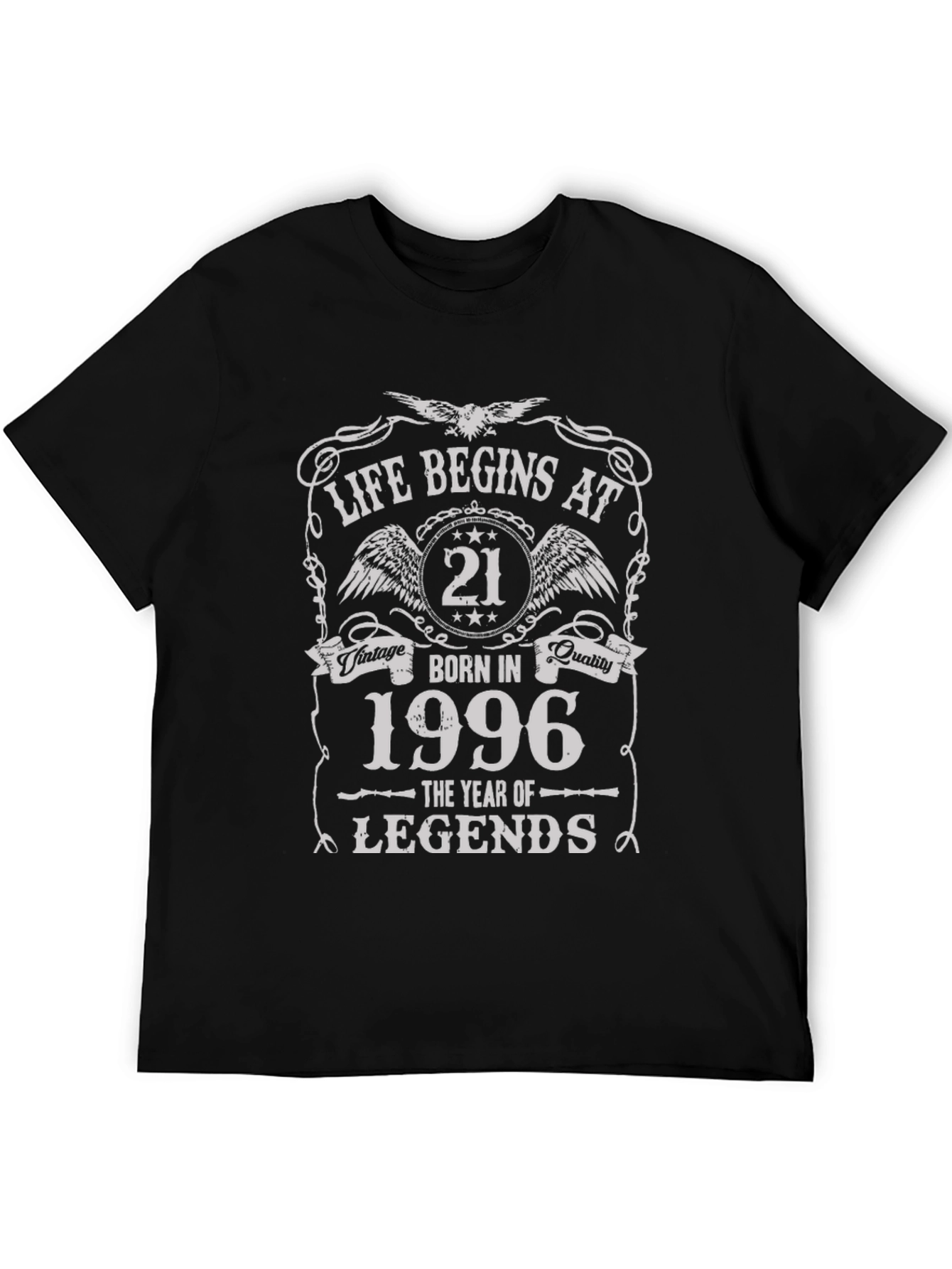 Black Life Begins at 21, Born in 1996 Legends T-Shirt view 5