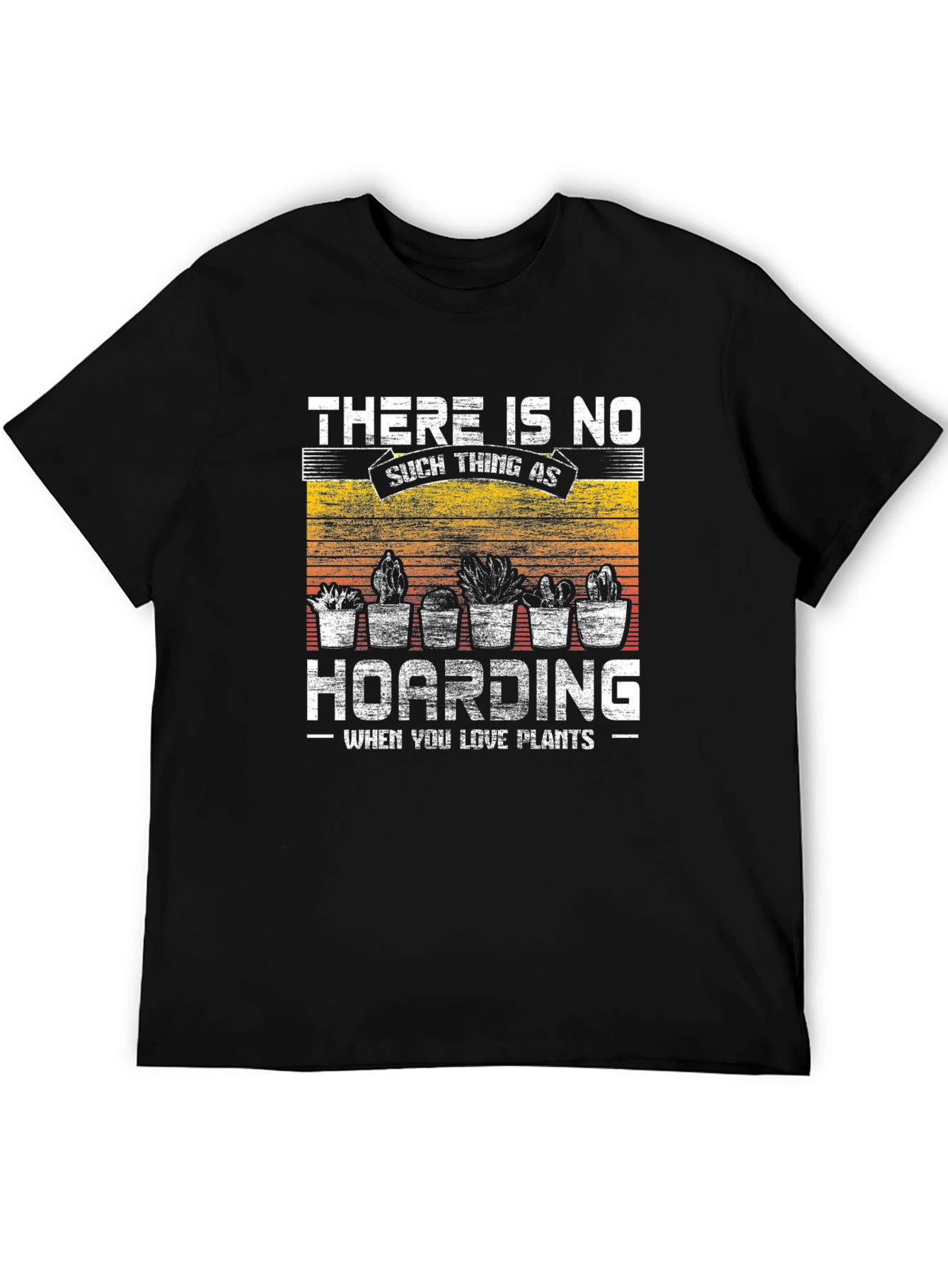 Black Plant Lover T-Shirt - "No Hoarding" view 5