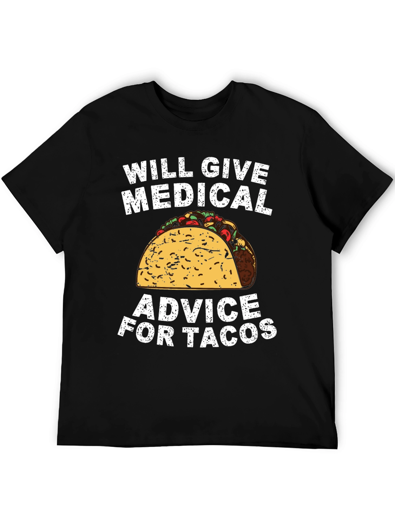 Black Medical Advice for Tacos Graphic Tee view 5