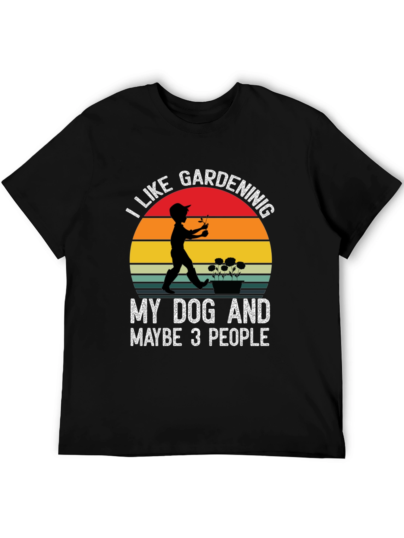 Black Gardening Dog Lover T-Shirt view 5