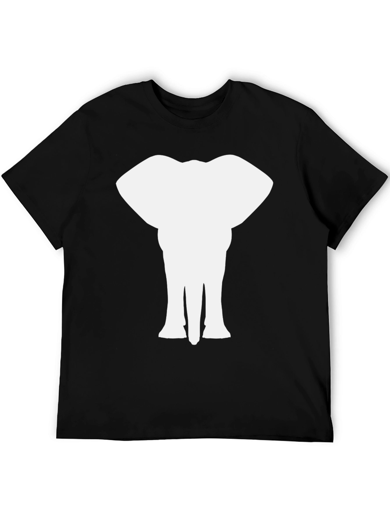 Black Elephant Graphic Tee - Classic Black Cotton Shirt view 5