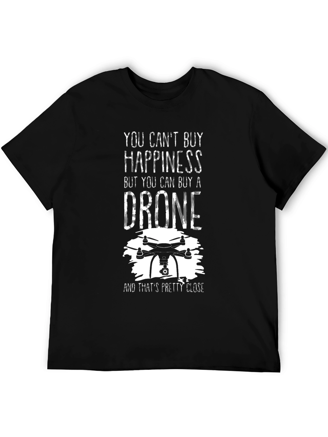 Black Drone Happiness T-Shirt view 5