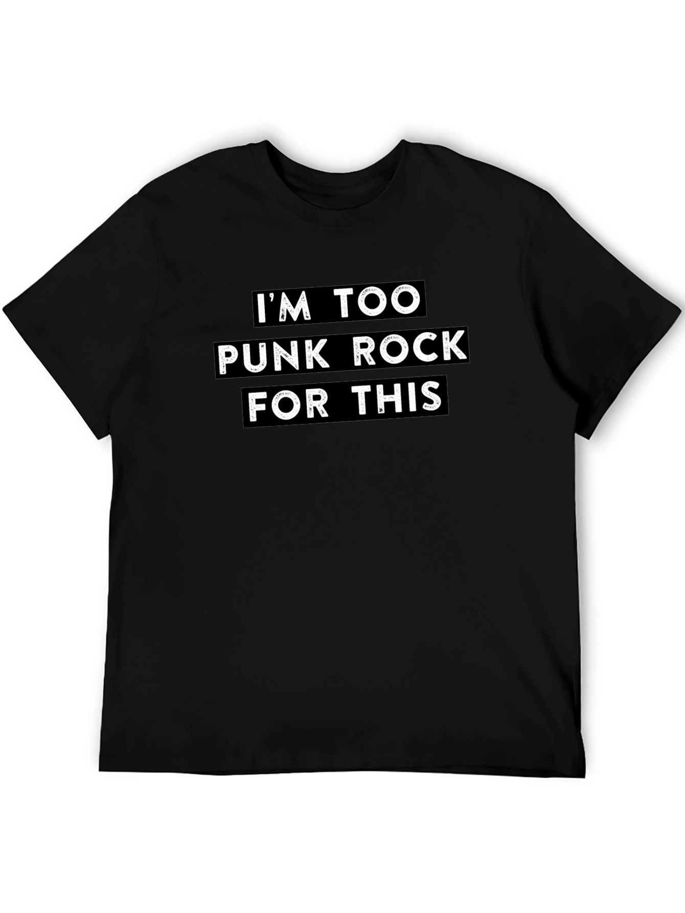 Black I'm Too Punk Rock For This Graphic Tee view 5