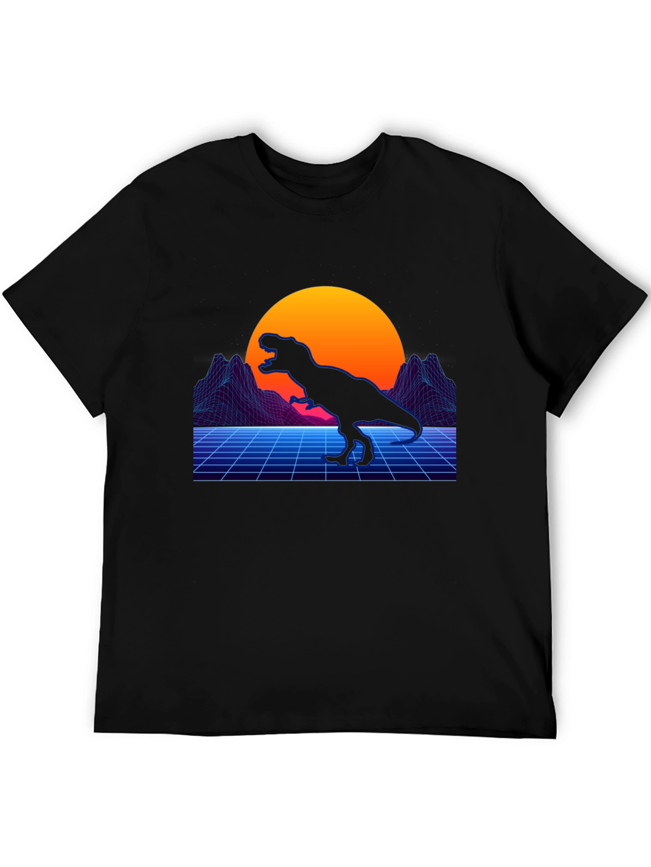 Black Retro Dinosaur T-Shirt view 5