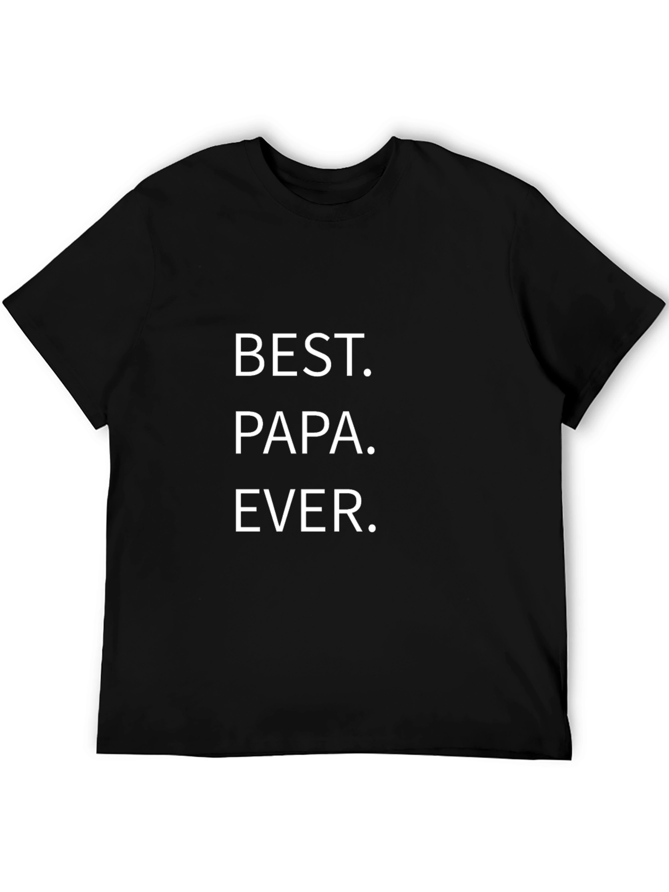 Black Best Papa Ever Black T-Shirt view 5