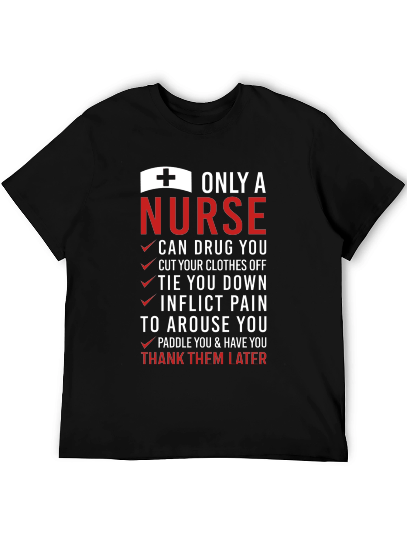 Black Only a Nurse T-Shirt view 5