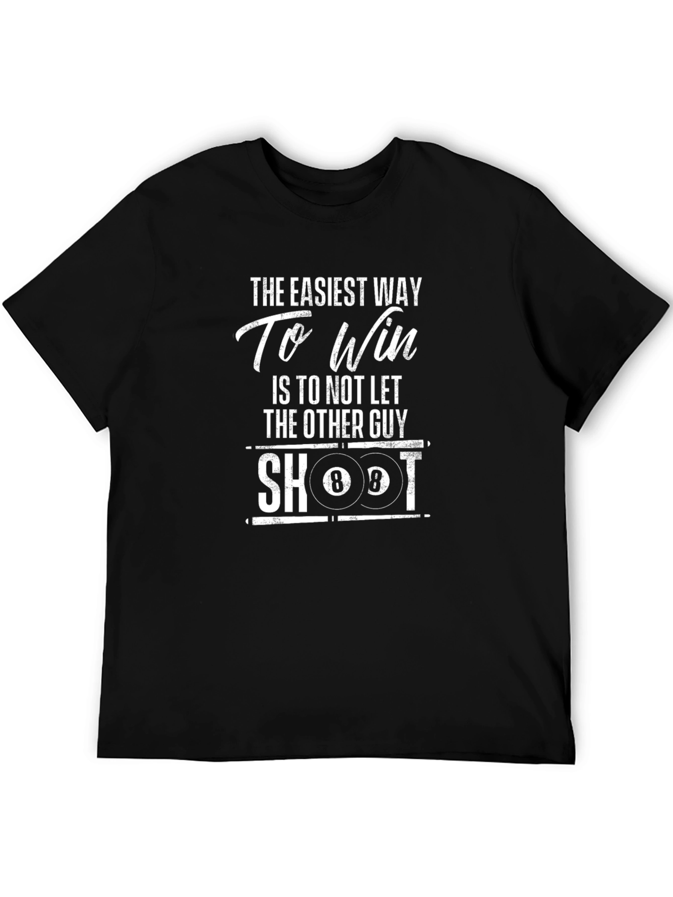 Black Easiest Way To Win Billiards Graphic T-Shirt view 5