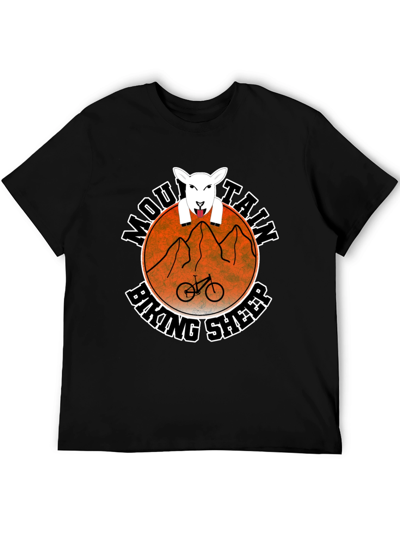 Black Mountain Biking Sheep Graphic Tee view 5