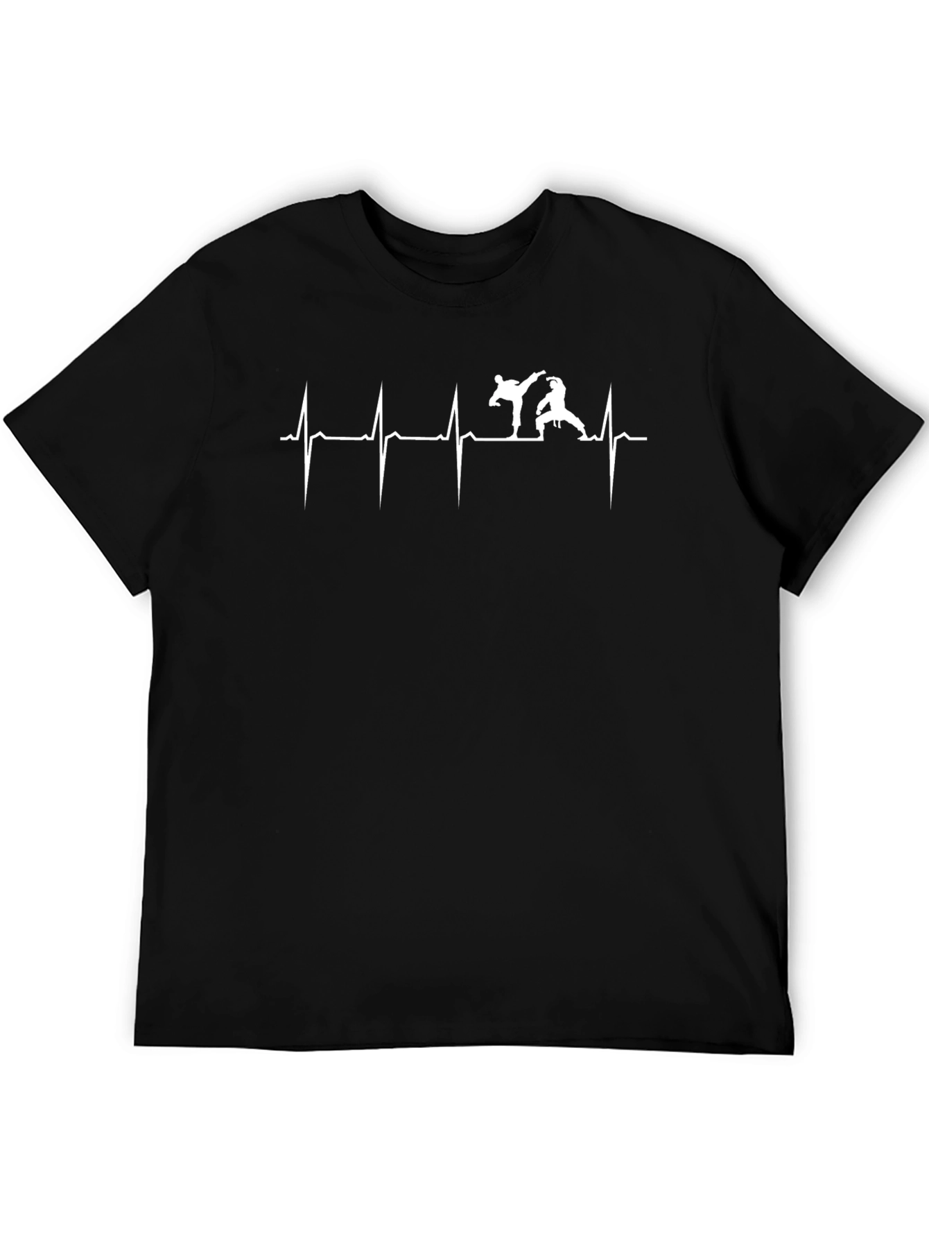 Black Karate Heartbeat T-Shirt - Black view 5