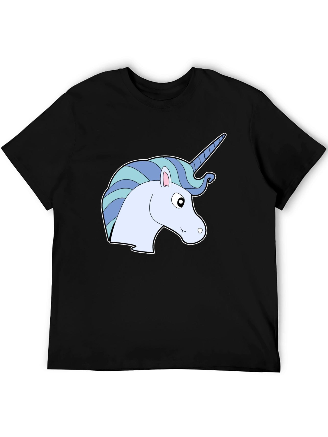 Black Unicorn Graphic Tee - Men's Black T-Shirt view 5