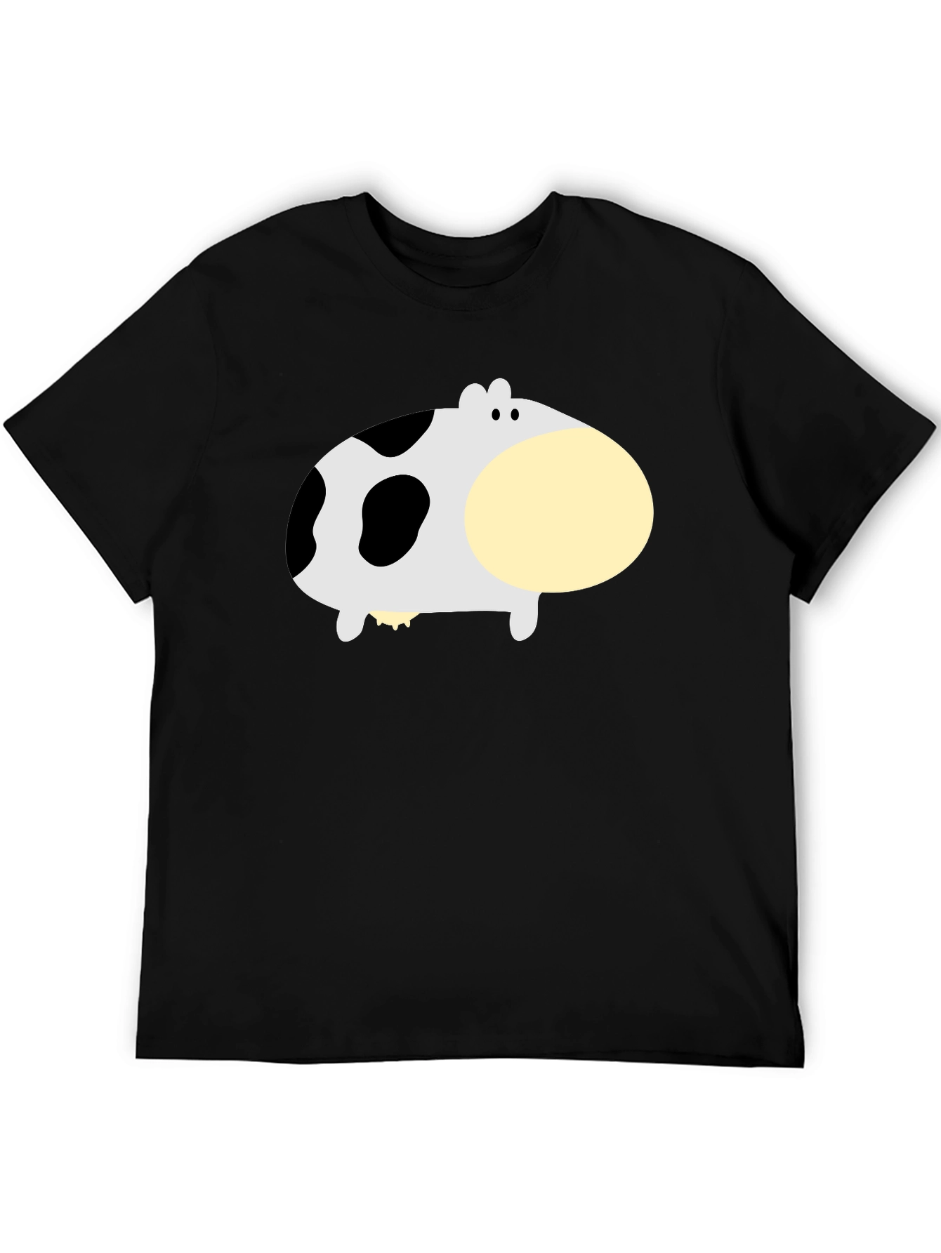 Black Funny Cow Graphic Black T-Shirt view 5