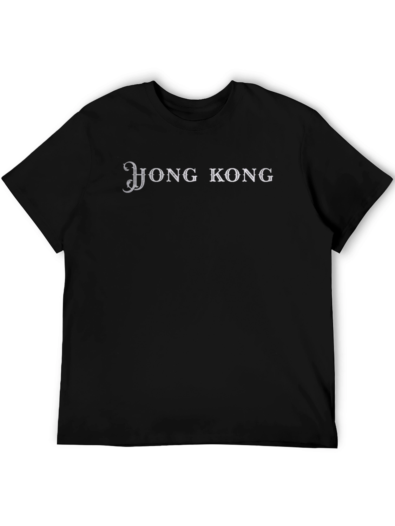 Black Hong Kong Black T-Shirt - Stylish Graphic Tee view 5