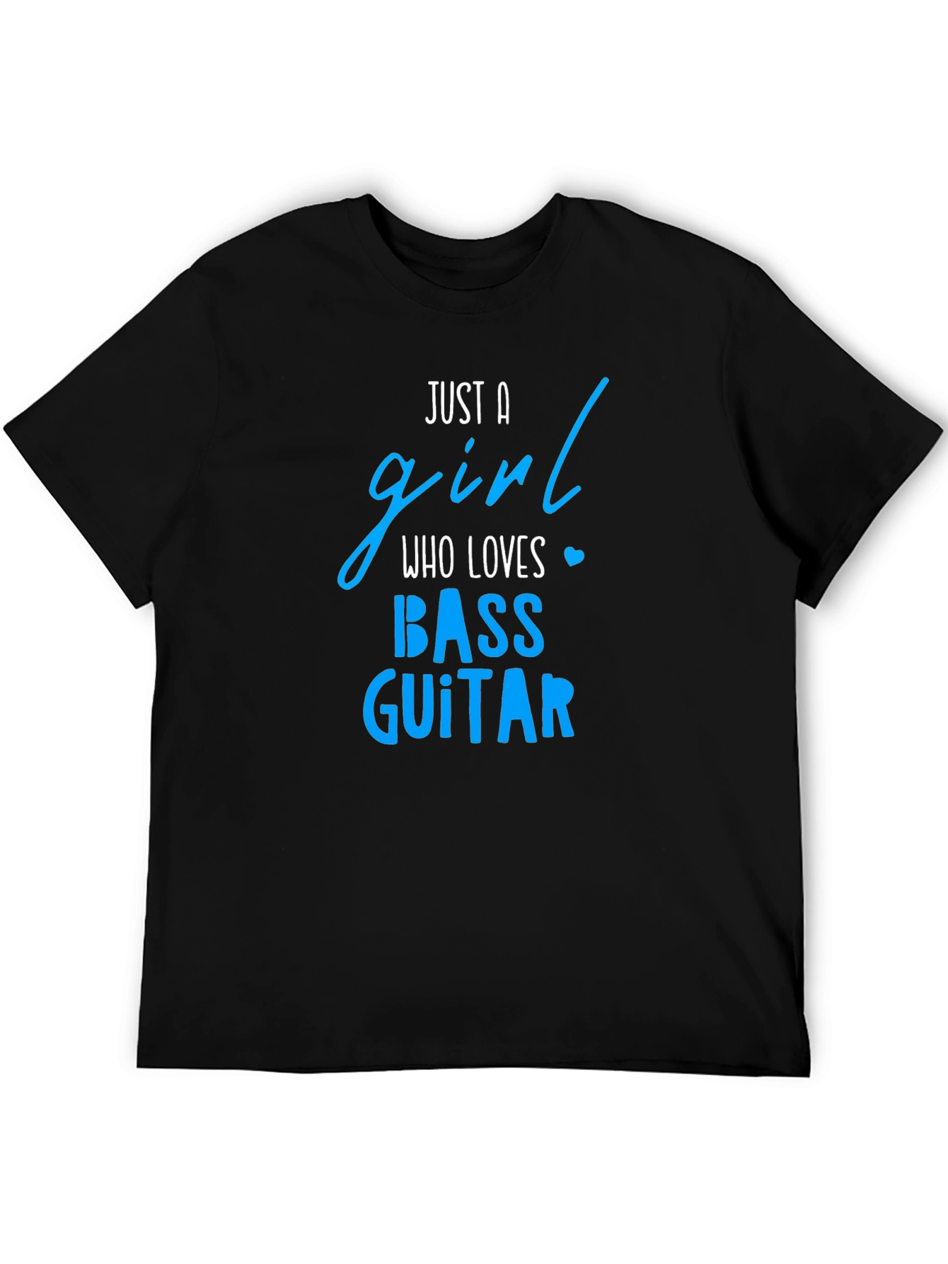 Black Bass Guitar Girl T-Shirt view 5