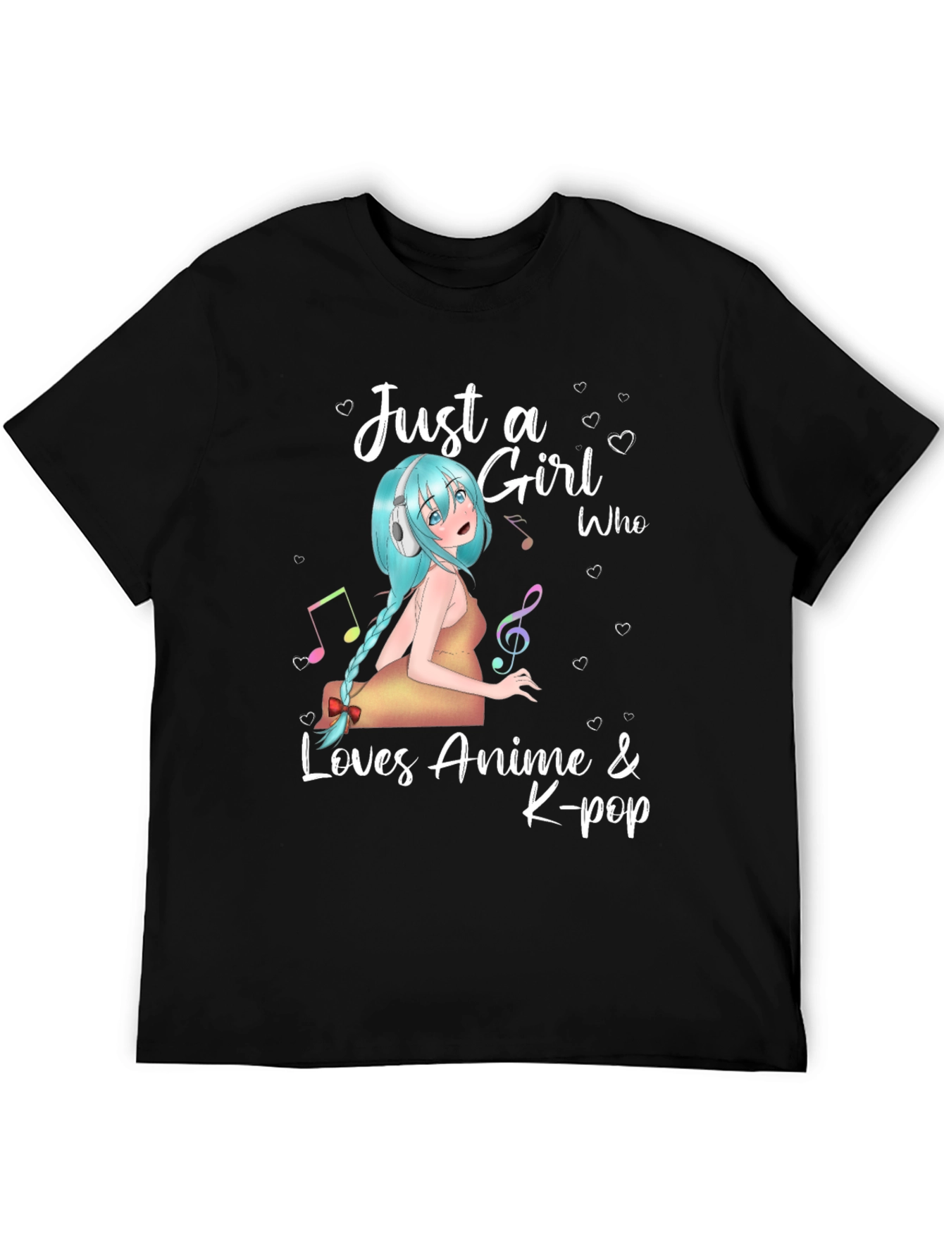 Black Anime & K-Pop Lover's T-Shirt view 5