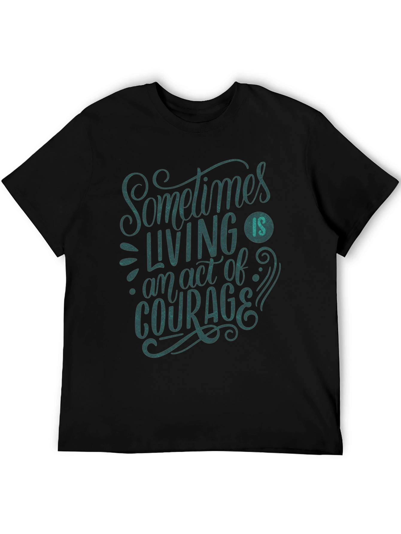 Black Courage Graphic Tee - Unisex Soft Cotton T-Shirt view 5