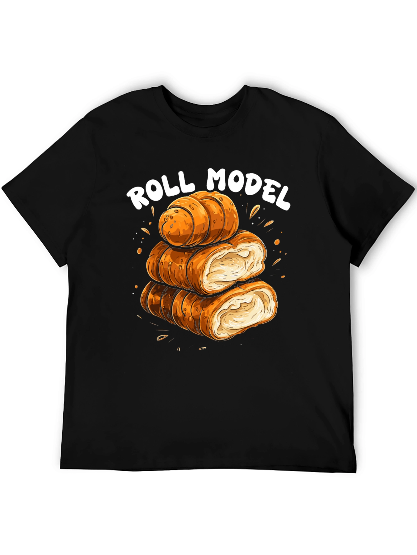 Black Roll Model Graphic Tee view 5