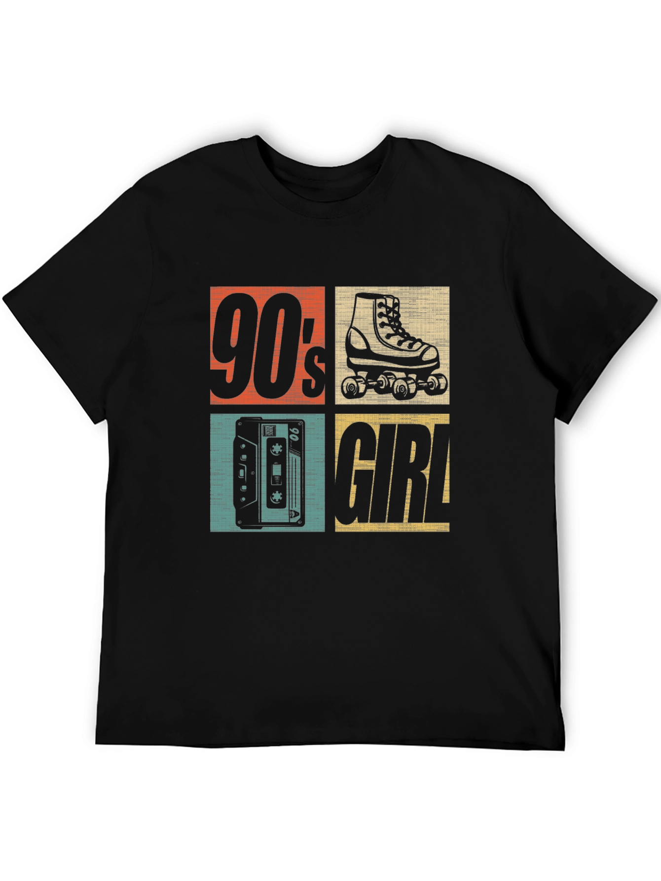Black 90's Girl Retro Graphic Tee view 5