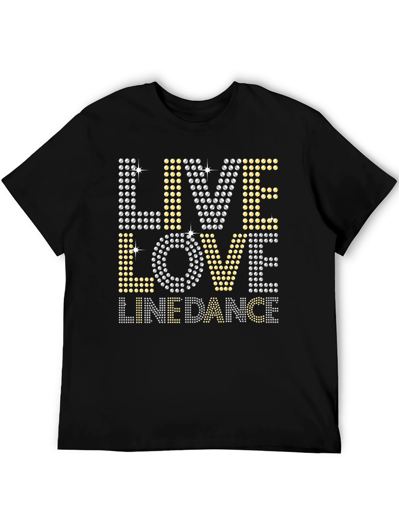 Black Live Love Linedance Rhinestone T-Shirt view 5